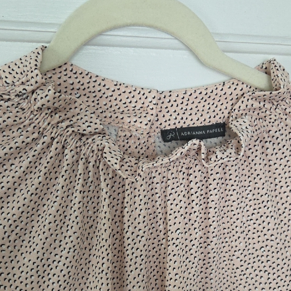 Adrianna Papell Blush and Black Patterned A-Line Skirt